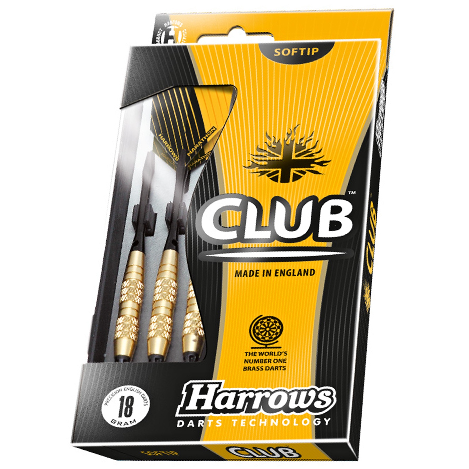 Šípky HARROWS Club Brass softip 16g