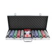 Poker set MASTER 500 v kufru Deluxe s označením hodnôt