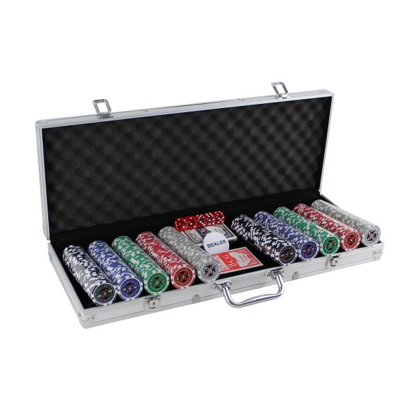 Poker set MASTER 500 v kufru Deluxe s označením hodnôt