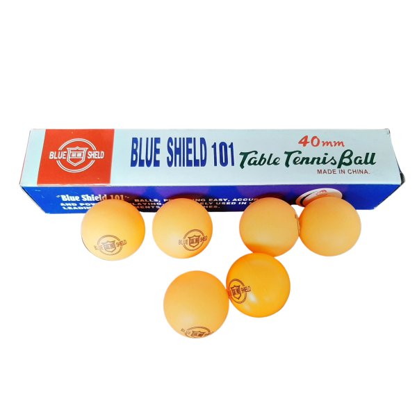 Loptičky na stolný tenis SHIELD 101 - 40 mm 6 ks - oranžové