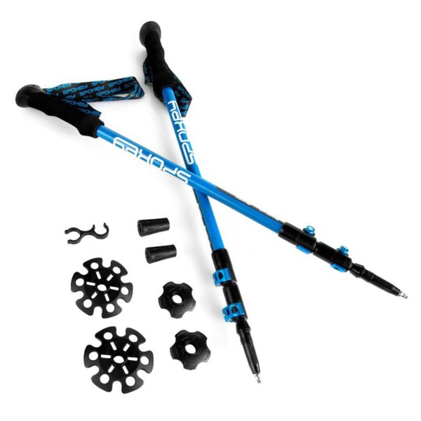 Trekingové palice SPOKEY Carbon šedo - tyrkysové