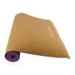 Podložka na cvičenie MASTER Yoga 4 mm - 183 x 61 cm - korková - fialová
