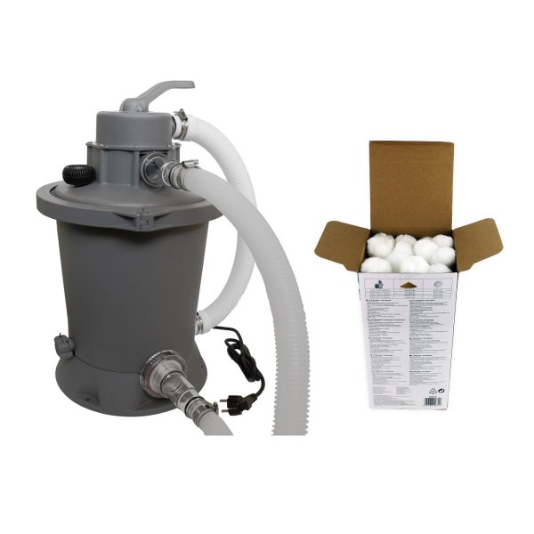 Akčný set - piesková filtrácia Standard - prietok 3.028 l / h + filtračná nápln Fiber Ball 400g