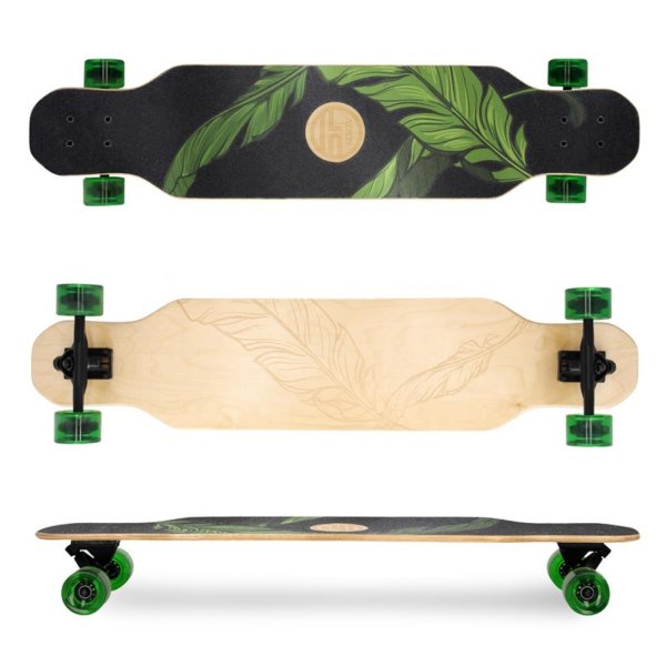 Longboard SPOKEY Longbay Pro zeleno-čierny