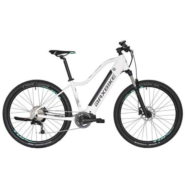 Horský elektrobicykel MAXBIKE Torvi 27.5 bielo-čierny - veľ. rámu 16,5