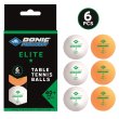 Loptičky na stolný tenis DONIC Elite TT-Ball * 6ks - biele a oranžové