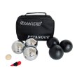 Petanque sada MASTER 6 chrómovaných a čiernych gulí obal nylon