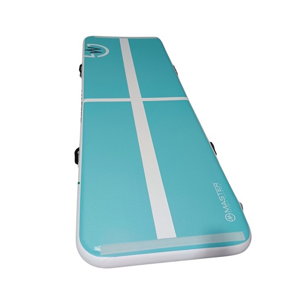 Airtrack MASTER nafukovacia žinenka 200 x 100 x 10 cm - modrozelená - biela