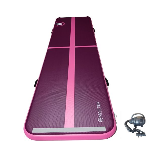 Airtrack MASTER nafukovacia žinenka 400 x 100 x 10 cm - fialová - ružová
