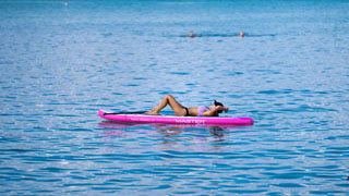 Paddleboarding s rodinou
