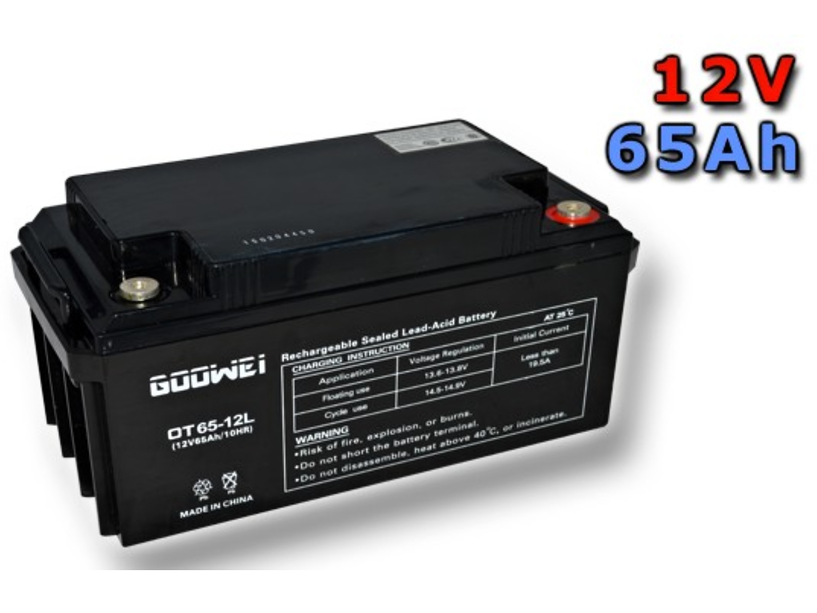 Trakčná gélová batéria GOOWEI OTL65-12 65Ah
