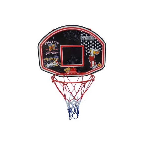 Basketbalový kôš s doskou SPARTAN 60 x 44 cm s loptou