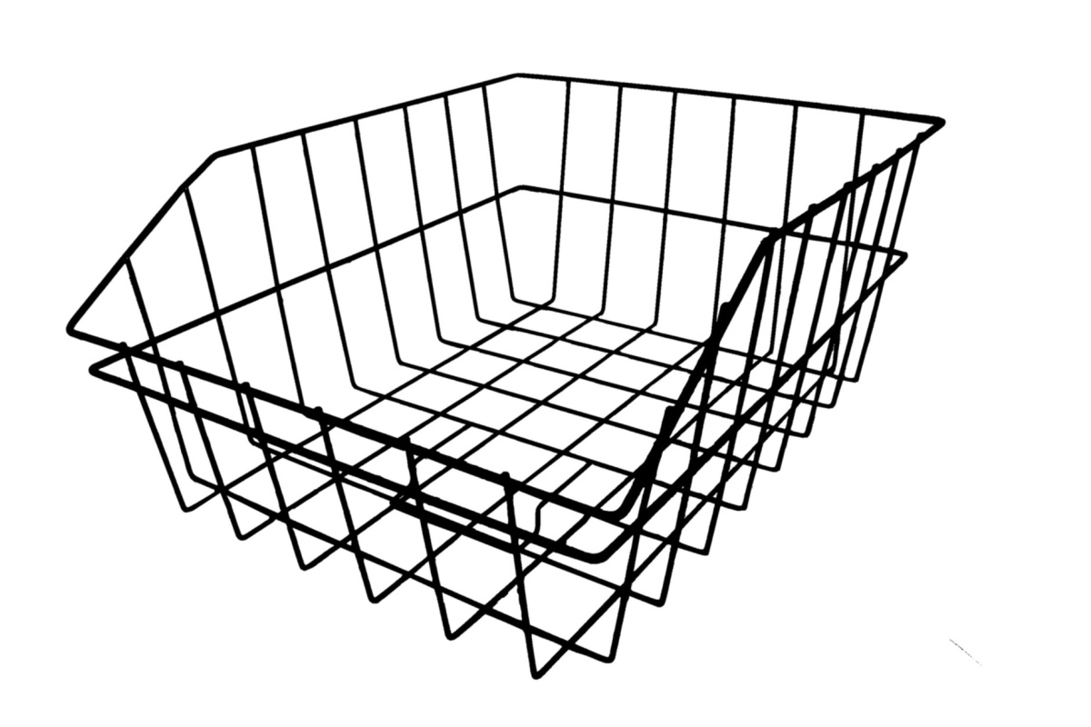 Kôš na bicykel zadný drôtový XXL 45 x 35 x 19 cm