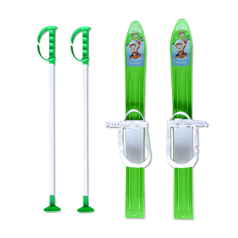 E-shop Baby Ski 60 cm - detské plastové lyže - zelené