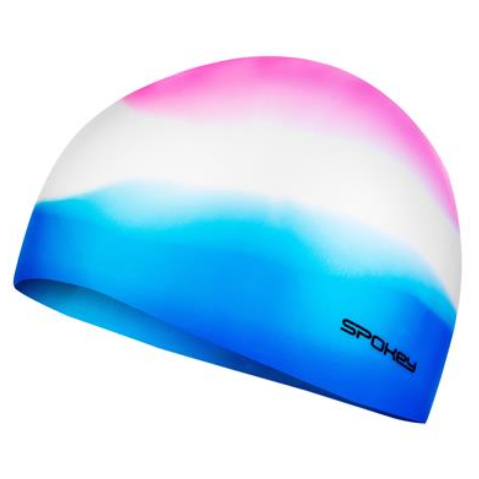 Plavecká čiapka SPOKEY Abstract - ružovo-bielo-modrá