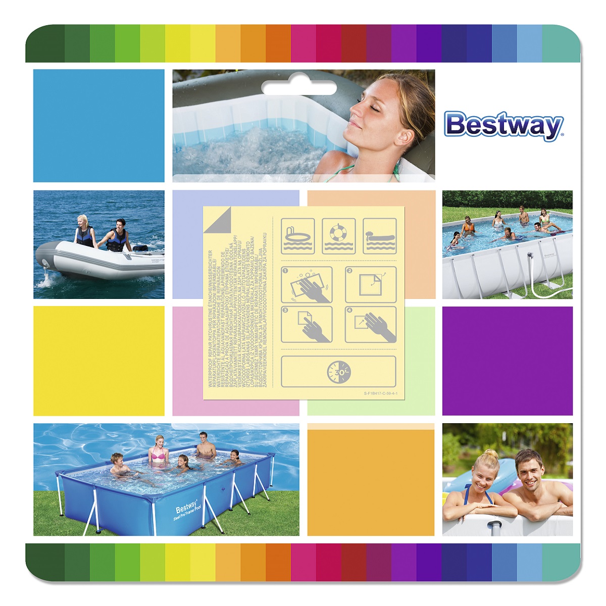 BESTWAY 62091 súprava záplat na bazén (10 ks)