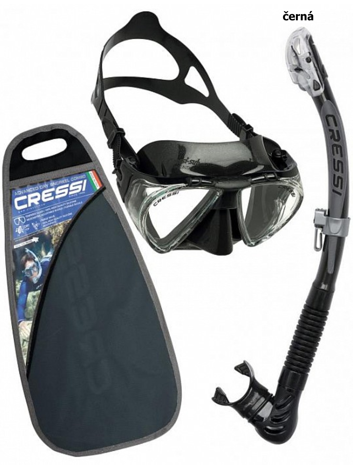 Cressi  - Potápačský set CRESSI Penta+Alpha Ultra Dry - čierny