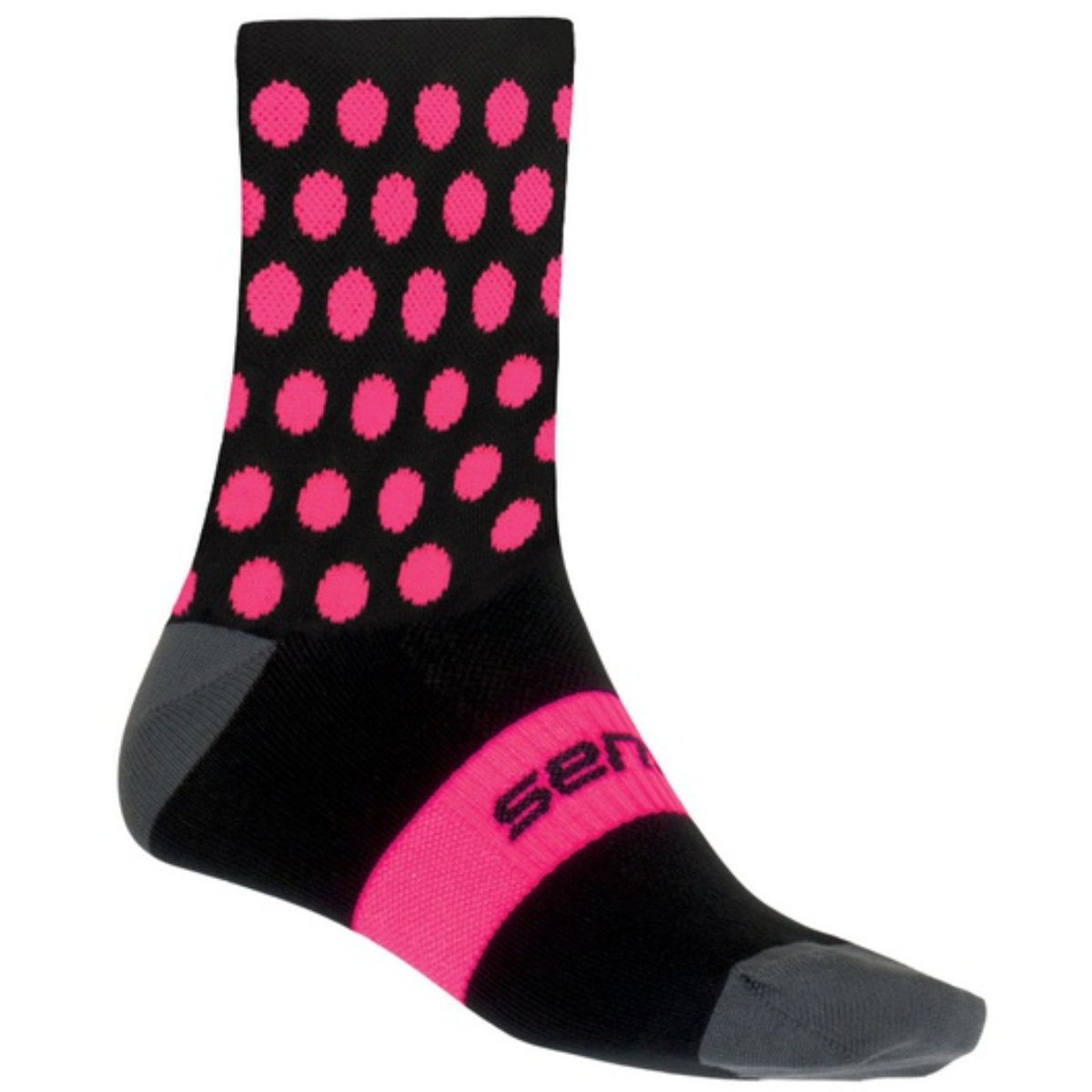 E-shop Sensor ponožky DOTS NEW černo-růžové