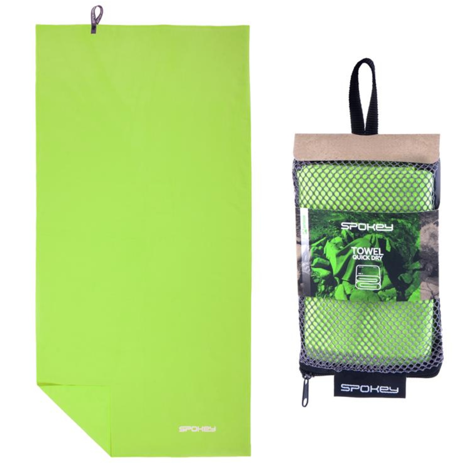 Rýchloschnúci uterák SPOKEY Sirocco XL 80 x 150 cm, zelený