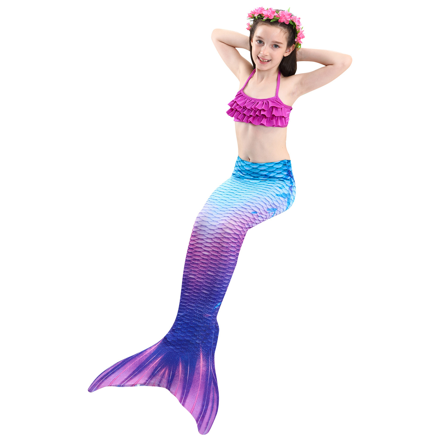 Kostým a plavky morská panna MASTER Siréna - 120 cm