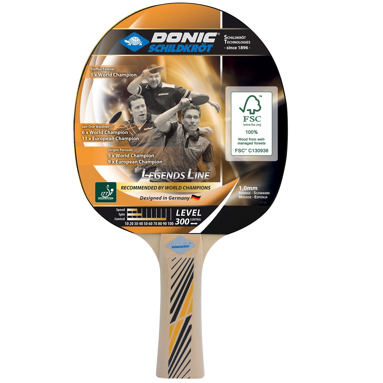 Raketa na stolný tenis DONIC Legends 300 FSC