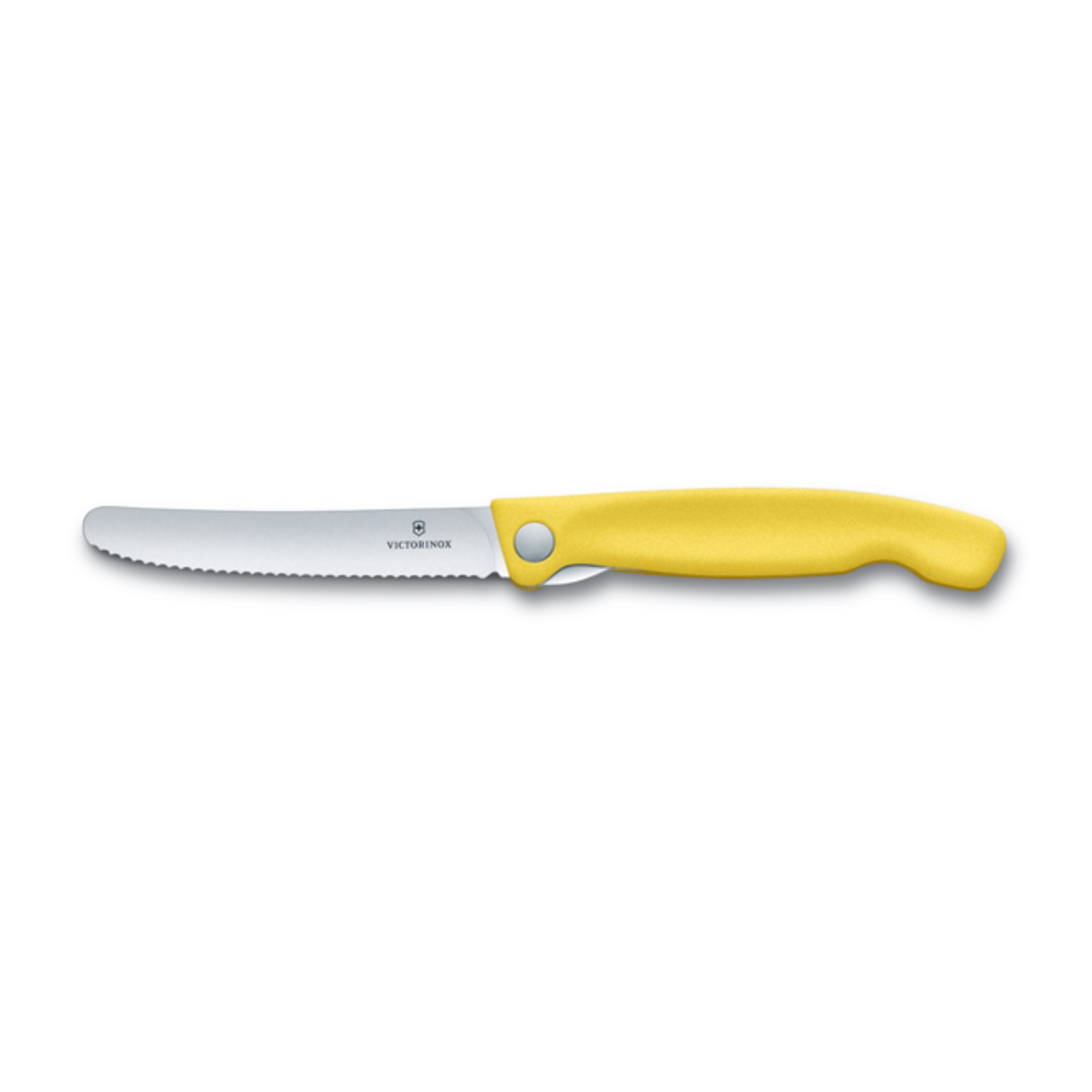 Skladací desiatový nôž VICTORINOX Swiss Classic vlnkové ostrie - žltý