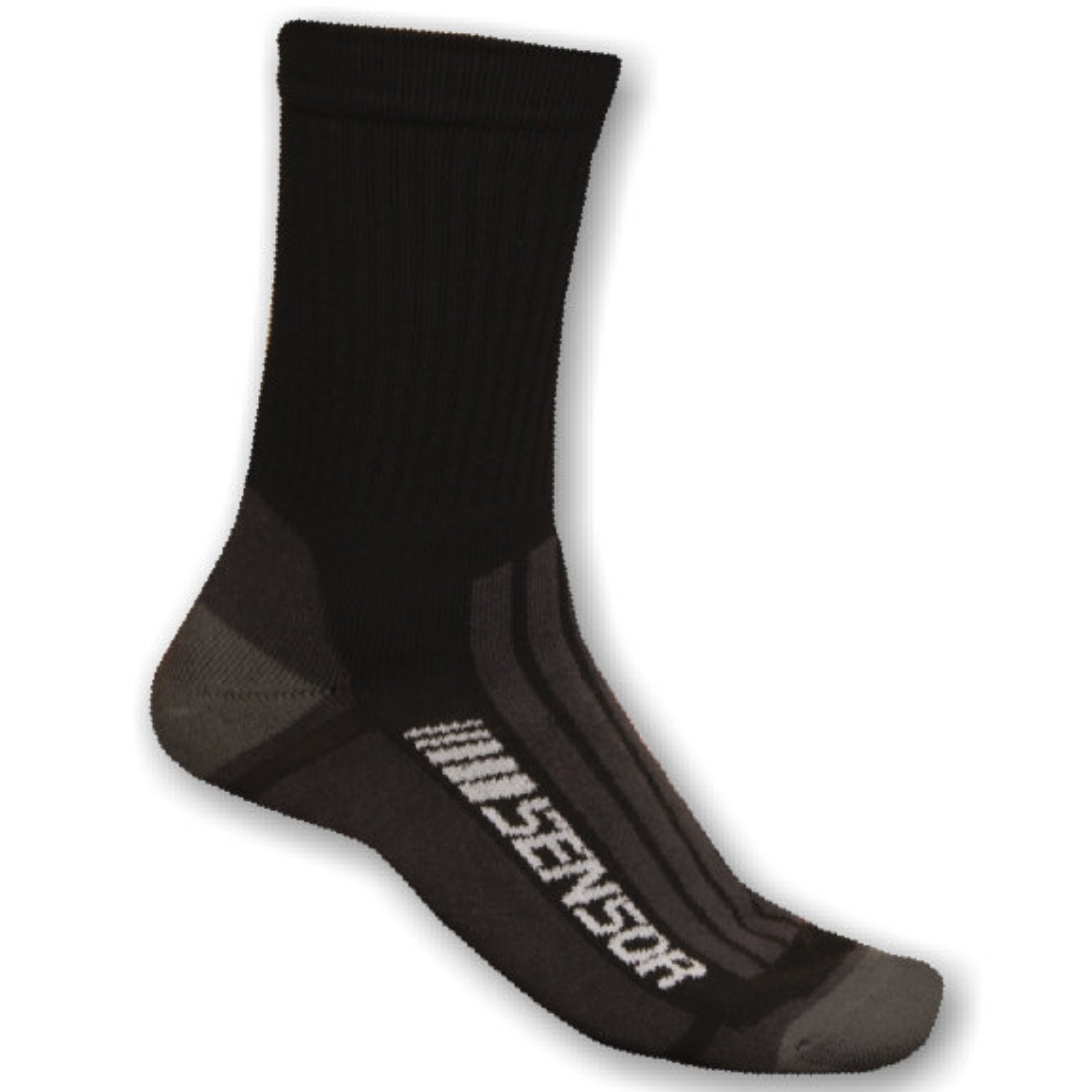 Ponožky SENSOR Treking Merino čierno-sivé - veľ. 9-11