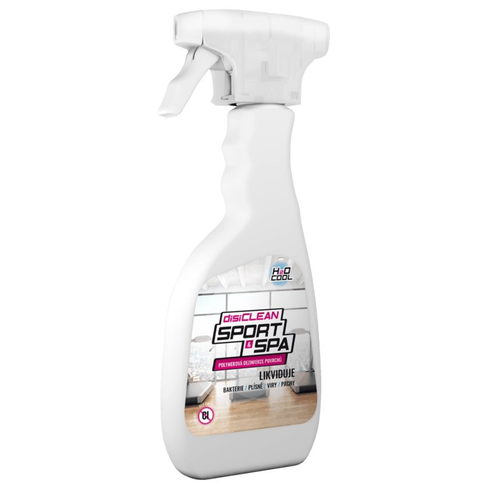 Dezinfekcia fitness, wellness, bazénov disiCLEAN SPORT & SPA 500ml