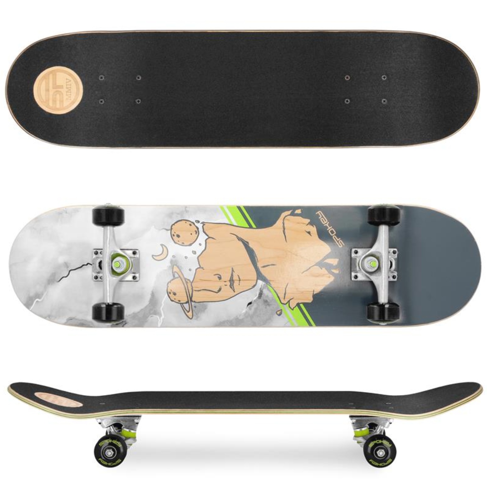 E-shop Skateboard SPOKEY Skalle Pro - šedý