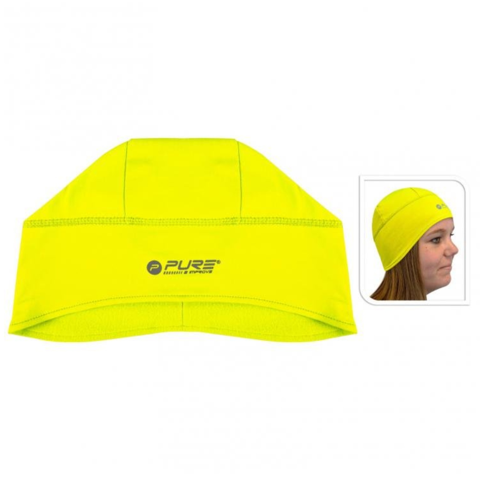 E-shop Reflexná bežecká čiapka SEDCO žltá - M-L