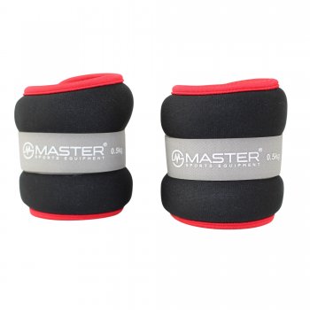 Kondičná záťaž na zápästie a nohy MASTER 2 x 0,5 kg - neopren