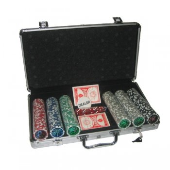 Poker set MASTER 300 v kufri Deluxe s označením hodnôt