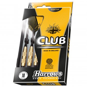 Šípky HARROWS Club Brass softip 16g
