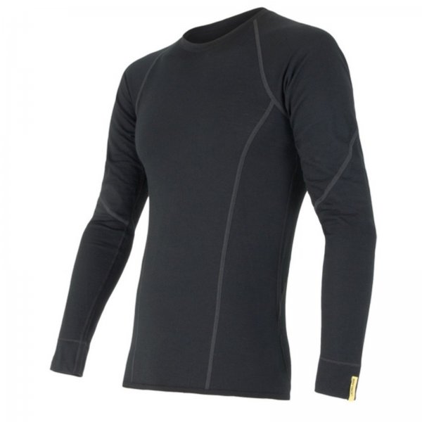 Triko dl. ruk. SENSOR Merino Wool Active pnske ierne - ve. XXL