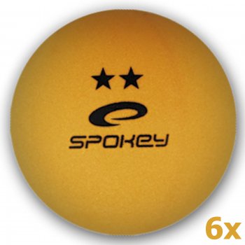 Loptičky na stolný tenis SPOKEY Skilled - oranžové 6ks
