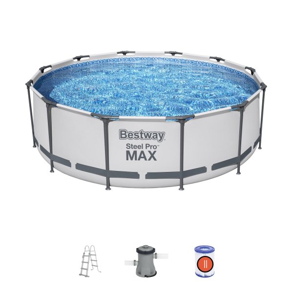 Bazén BESTWAY Steel Pro Max 366 x 100 cm set s kartušovou filtráciou