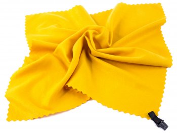 Rýchloschnúci uterák SPOKEY Nemo 40 x 40 cm, žltý s karabínou