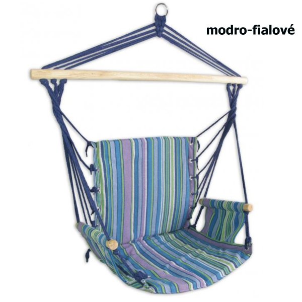 Hojdacie kreslo SEDCO Bavlna Relax 103 x 56 cm - modro-fialov