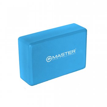 Jóga kocka MASTER Yoga Block 23 x 15 x 7,5 cm - modrá