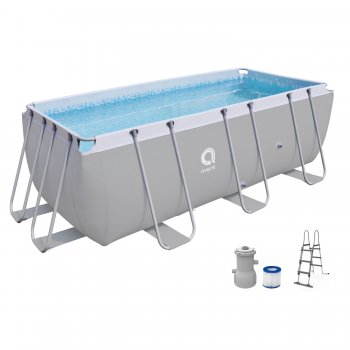 Bazn s pevnou stenou Steel Super 400 x 200 x 99 cm set s filtrciou