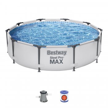 Bazén BESTWAY Steel Pro Max 305 x 76 cm set s kartušovou filtráciou