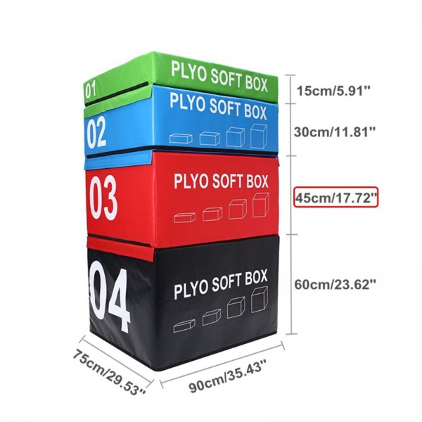 Trningov plyo box SEDCO Soft 90x75x45 cm