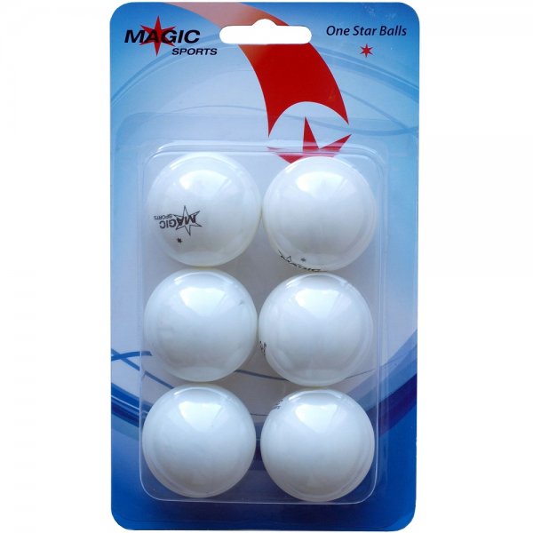 Loptičky na stolný tenis MAGIC-SPORTS TT-Ball * 6ks - biele