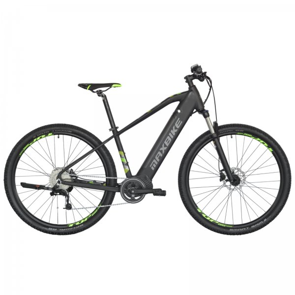 Horsk elektrobicykel MAXBIKE Torsten 29 ierno-zelen - ve. rmu 19