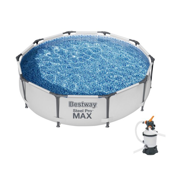 Bazén BESTWAY Steel Pro Max 305 x 76 cm set s pieskovou filtráciou