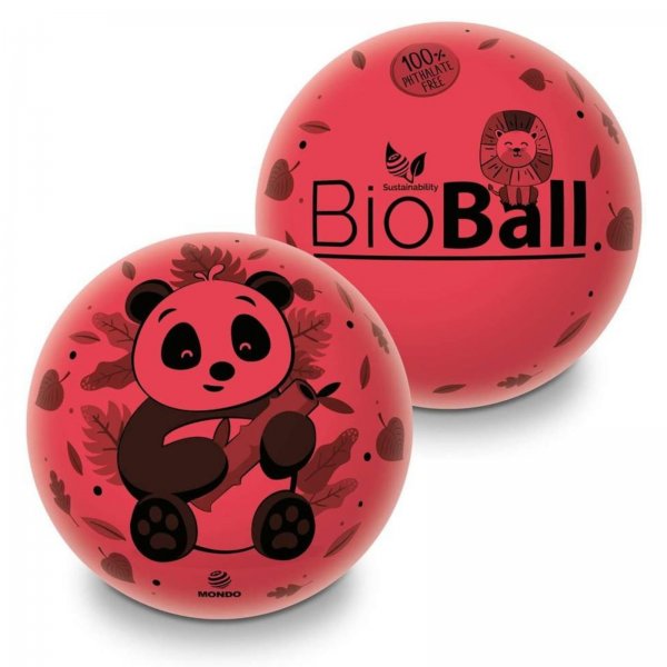 Lopta detsk MONDO - Bioball Panda 23 cm - erven