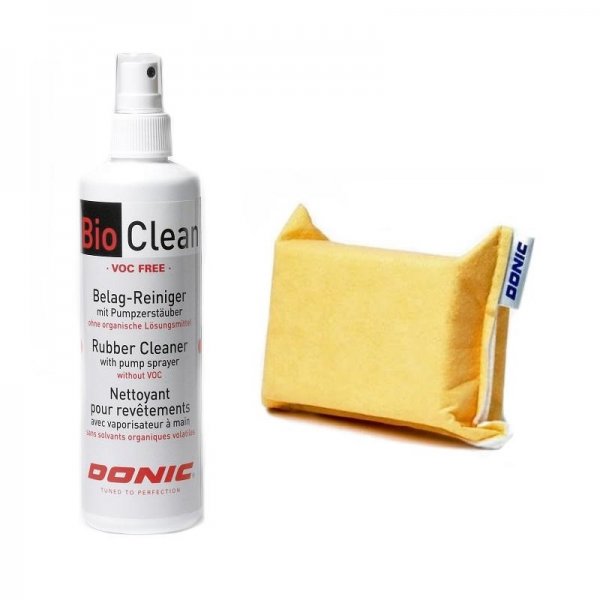 SET - hubka DONIC + isti DONIC Bio Cleaner 250 ml