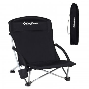 Kemping skladacia stolika KING CAMP Deluxe s opierkami oce - ierna
