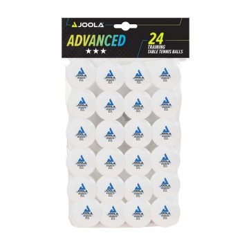 Loptiky na stoln tenis JOOLA Advanced Training *** 24 ks - biele