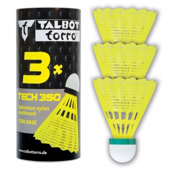 Bedmintonov loptiky TALBOT TORRO Tech 350 Slow 3 ks - lt